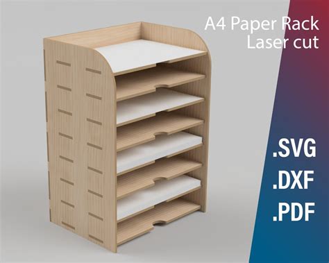 A4 Paper Organizer Laser File, Svg & Dxf Templates for CNC Router or ...