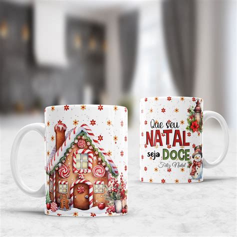 Arte Caneca De Natal - Arte para Canecas de Natal - B1 - Personalize Artes