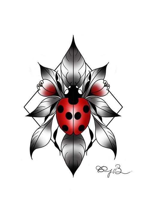 Coccinelle Florale En 2024 Dessin Coccinelle Tatouage Coccinelle