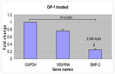 Effect Of Op 1 On Bmp 2 Gene Expression Real Time Pcr Of In Vitro