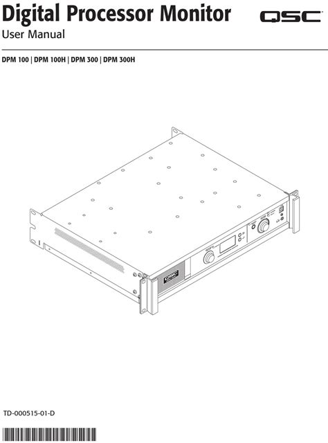 Qsc Dpm 100 User Manual Pdf Download Manualslib