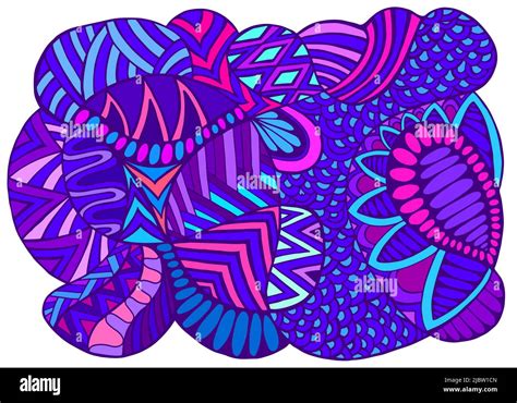 Abstract Pattern Ethno Style Stylish Texture Psychedelic Colorful