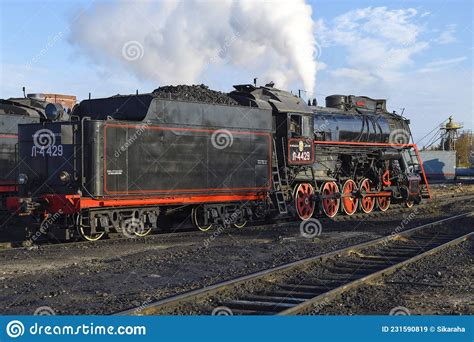 Old Soviet Steam Locomotive L 4429 On The Sortavala Station Editorial