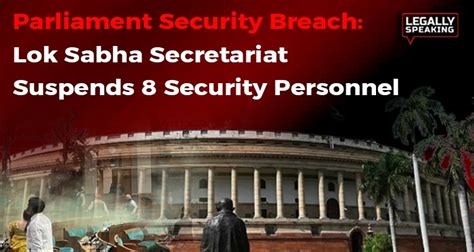 Parliament Security Breach Lok Sabha Secretariat Suspends Personnel