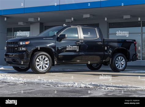 Kokomo Circa January 2022 Chevrolet Silverado Display In Snow Chevy