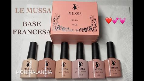 Esmaltes De U As Le Mussa Gama Base Francesa Youtube