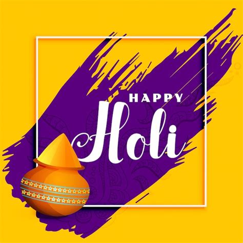 Free Vector Happy Holi Celebration Greeting Background Design