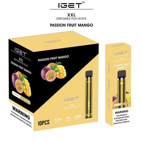 Original Factory Iget Xxl 1800 Puffs Disposable Vape Electronic Cigarette Iget Shion Series