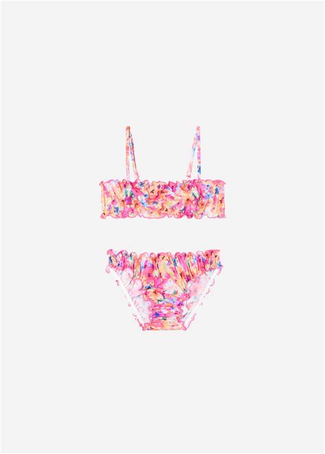 Bikini Dos Piezas Ni A Blurred Flower Ba Adores Y Bikinis Calzedonia