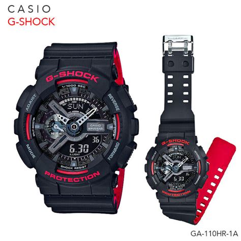 นาฬิกาข้อมือ Casio G Shock อะนาล็อก ดิจิตอลมาตรฐาน Ga 110 Series รุ่น Ga 110hr 1a Ga 110hr 1a