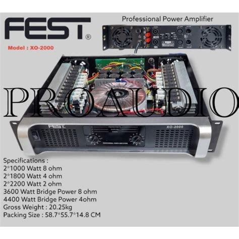 Jual POWER AMPLIFIER FEST XO 2000 XO2000 1000 WATT ORIGINAL Shopee