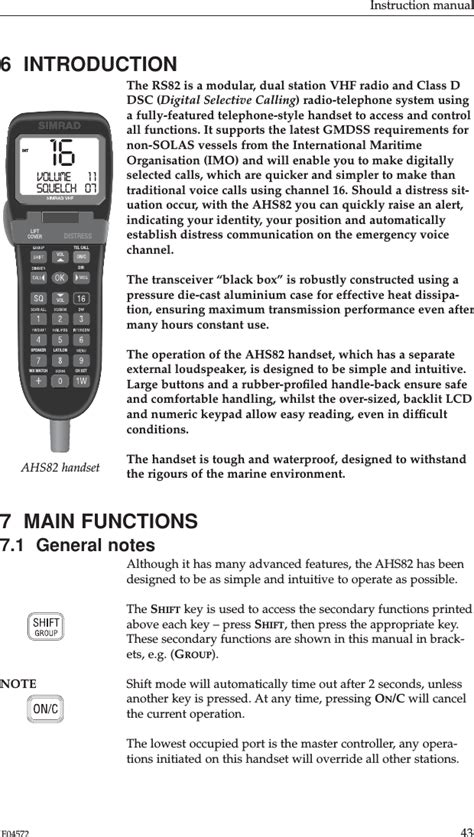 Simrad Rs B Vhf Marine Raidotelephone Dsc Upgradeable User Manual