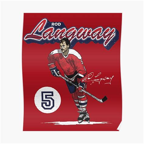 Rod Langway Retro Script Poster For Sale By Wardwilliam90 Redbubble