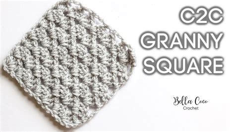 How To Crochet The C2c Granny Square Bella Coco Crochet Youtube