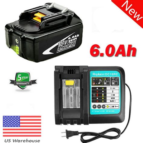 18v 6ah Bl1860 Replacement Battery For Makita 46 Off