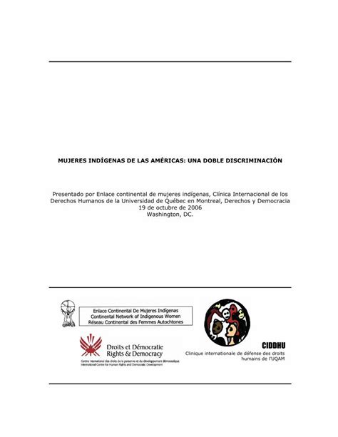 PDF MUJERES INDÍGENAS DE LAS AMÉRICAS UNA verificado entre