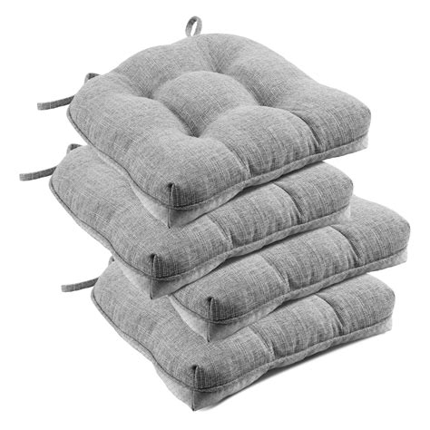 Downluxe Indoor Chair Cushions For Dining Chairs Tufted Overstuffed Textured Memory Foam