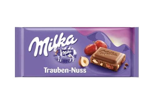 Milka Trauben Nuss Молочный шоколад с изюмом и дробленым фундуком 100g