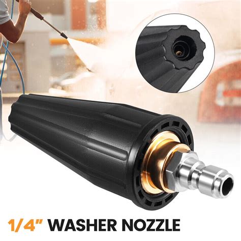 High Pressure Washer 360 Rotating Turbo Nozzle Spray 1 4 Tip 3 0 GPM