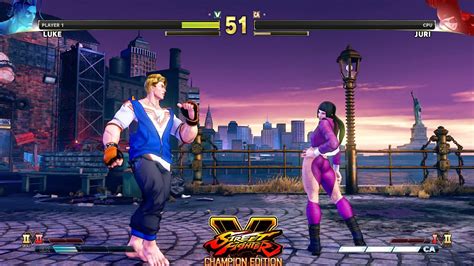 Street Fighter V Ce Luke Vs Juri Pc Mod Youtube