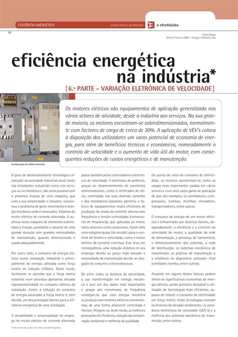 Eficiência Energética Na Indústria 6ª Parte Variação Eletrónica De Velocidade By Cie Issuu