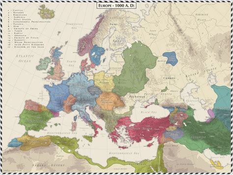 Map: Europe - 1000 AD - The Sounding Line