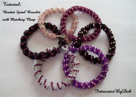 Tutorial Beaded Spiral Rope Bracelet Or Necklace With Matching Clasp Jewelry Beading Pattern