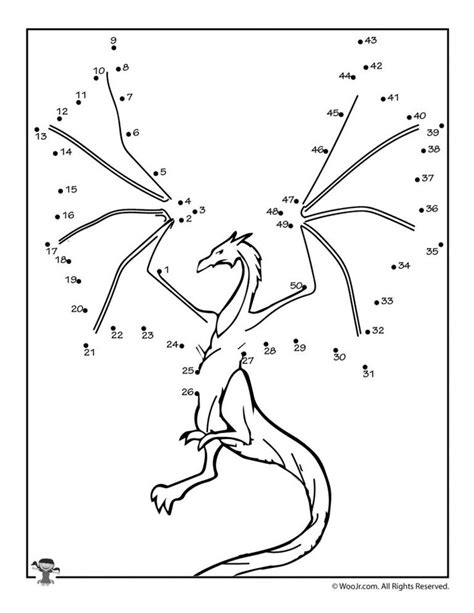 Dragon Extreme Dot To Dot Printables