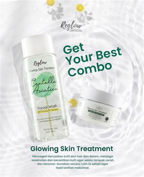 Paket Favorite Combo Intesive Cream Facial Wash Reglow Melembabkan