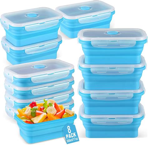 Amazon Mifoci Set Of 8 Silicone Collapsible Food Storage