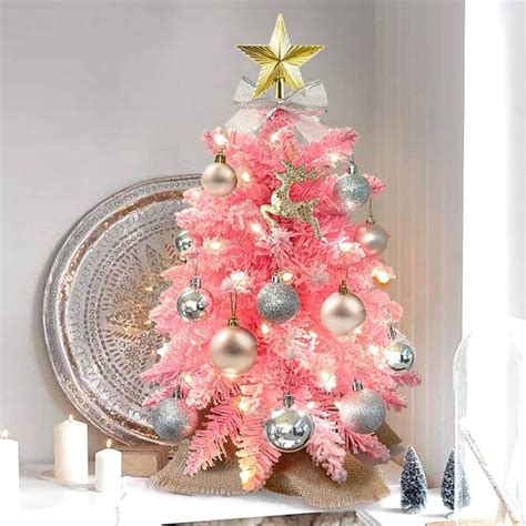 Chicwitts Exquisite Christmas Tree With LED Lights 2ft TableTop Mini