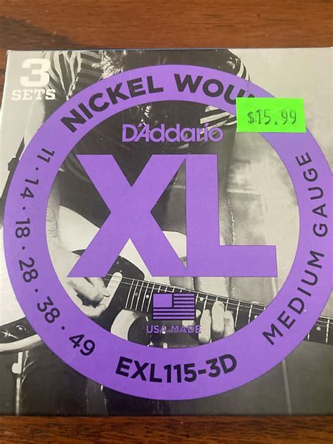 D Addario Exl D Three Sets Electric Guitar Strings Reverb