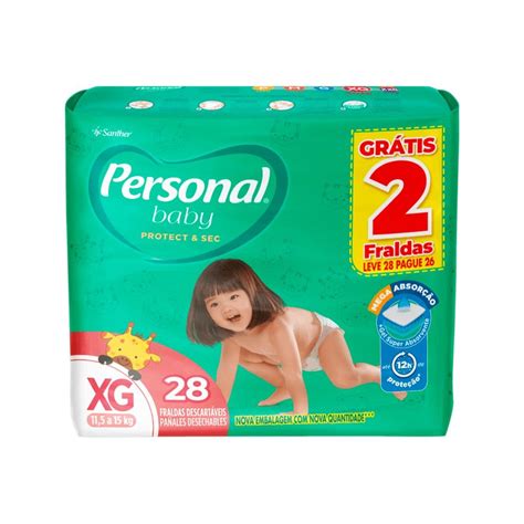 Fralda Personal Baby Mega Tamanho XG Pacote C 28 Unidades JMC Fraldas