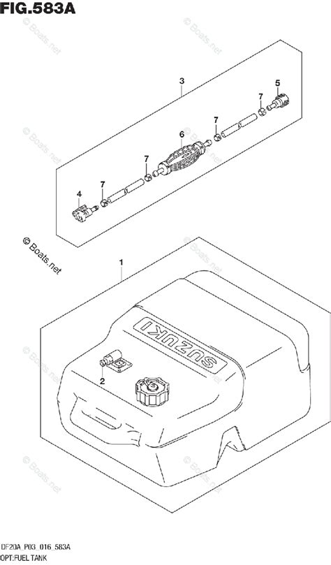 Suzuki Outboard 2016 OEM Parts Diagram For OPT FUEL TANK Boats Net