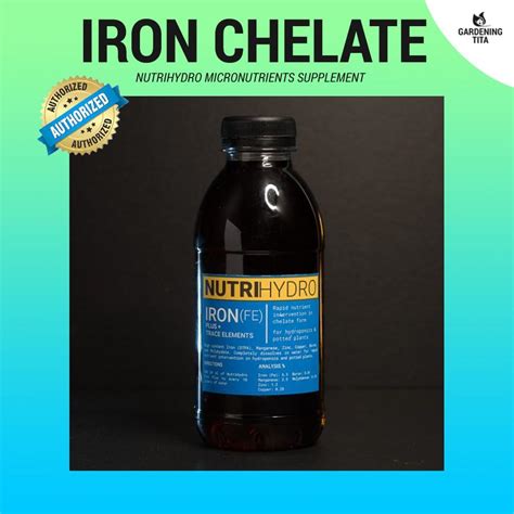 Iron Chelate Plus - Micronutrient Supplement for Hydroponics & Potted ...