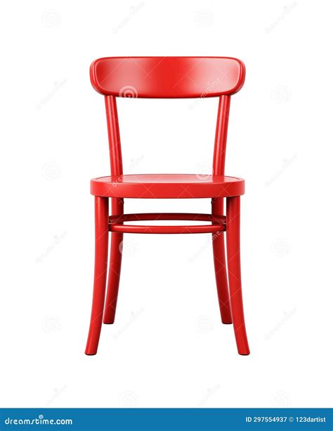 Red Kitchen Chair Isolated On White Stock Image Image Of Wooden Stool 297554937