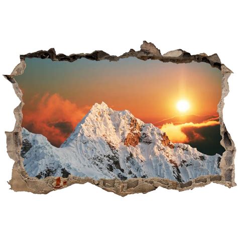 Stickers Trompe L Oeil D Montagne Art D Co Stickers