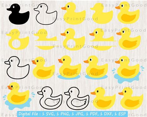 Rubber Duckies Bundle Rubber Ducky Svg Duck Rubber Duck Etsy