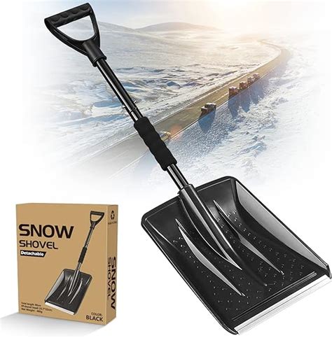 Review Snow Shovel, Emergency Snow Shovel with Aluminum Ergonomical ...