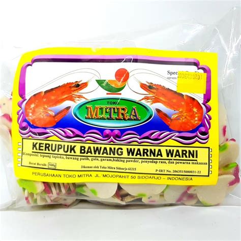 Jual Mitra Kerupuk Bawang Warna Warni 500gr Bebek Krupuk Khas