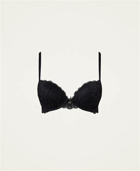 Lace Push Up Bra Woman Black Twinset Milano