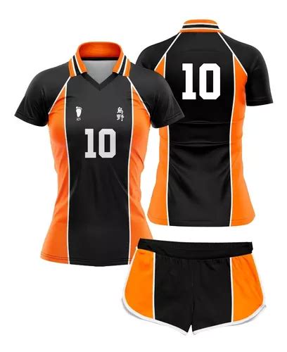 Kit Camisa E Short Uniforme Karasuno Haikyuu Feminino Frete Grátis