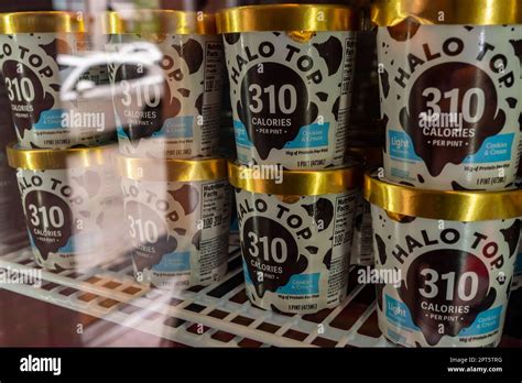 Containers Of Halo Top Ice Cream In New York On Saturday April 15