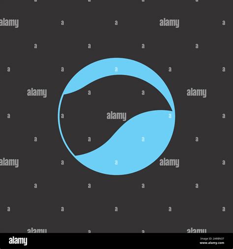 Simple Curves Wavy Circle Geometric Logo Vector Stock Vector Image