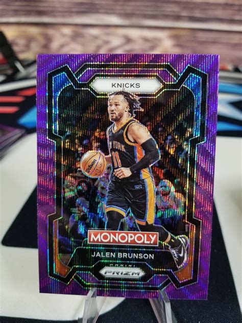 2023 24 PANINI PRIZM JALEN BRUNSON PURPLE WAVE 59 KNICKS MONOPOLY NBA