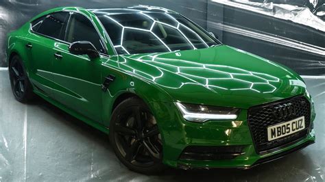 Outstanding Audi S7 In Inozetek Aston Martin Racing Green Youtube