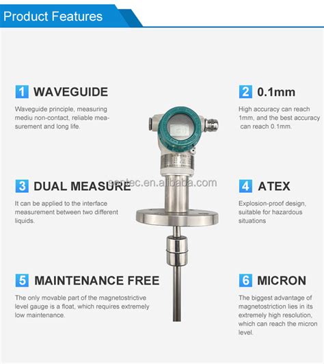 Sente Digital Fuel Tank Level Sensor Gauge Rs485 Magnetostrictive Level Transmitter Probe