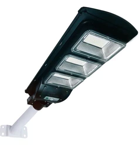 Lumin Ria Solar P Blica Rua Led W C Sensor C Haste Parede Cor Branco