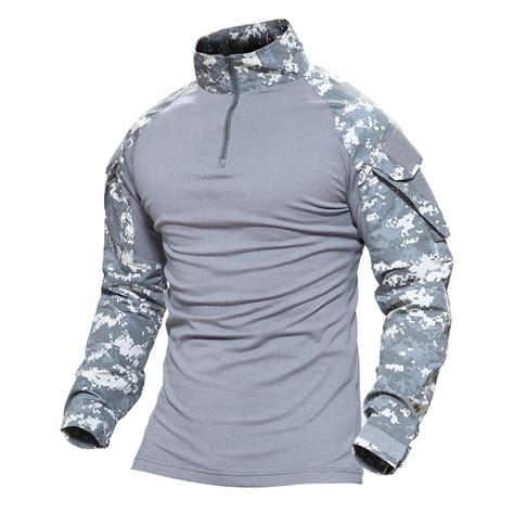 Multicam Camouflage Combat Long Sleeve T Shirt Tactical