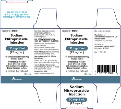 Dailymed Sodium Nitroprusside Injection